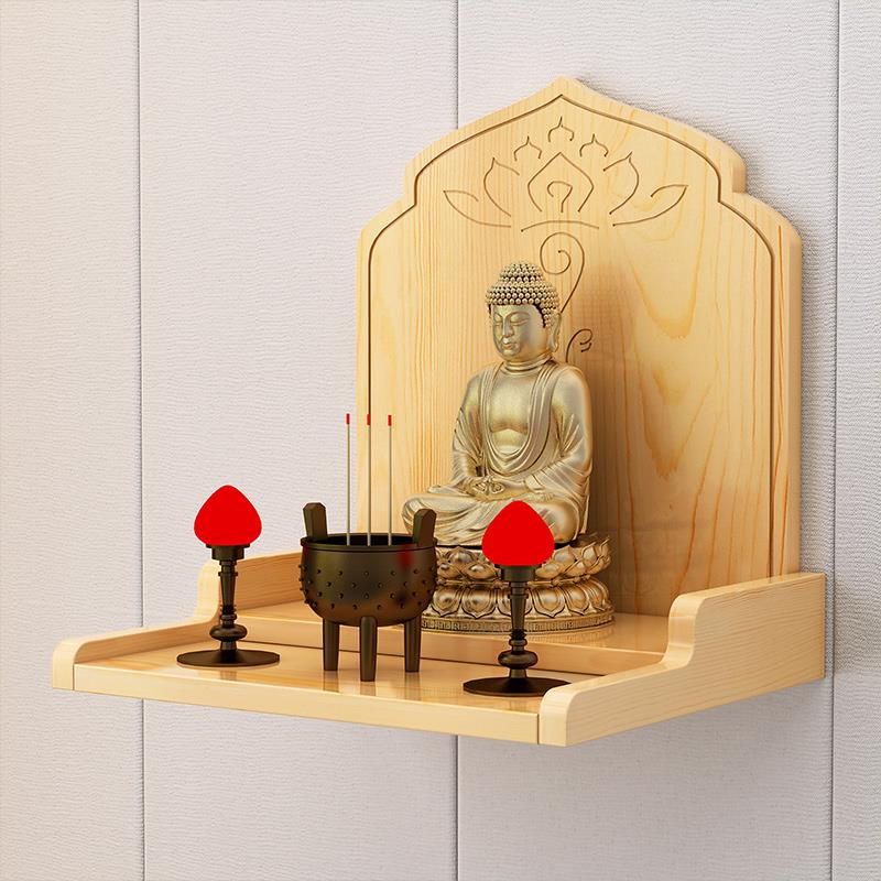 佛龛实木供仙桌家用香案台神位架壁挂式观音财神供桌佛柜供台神龛