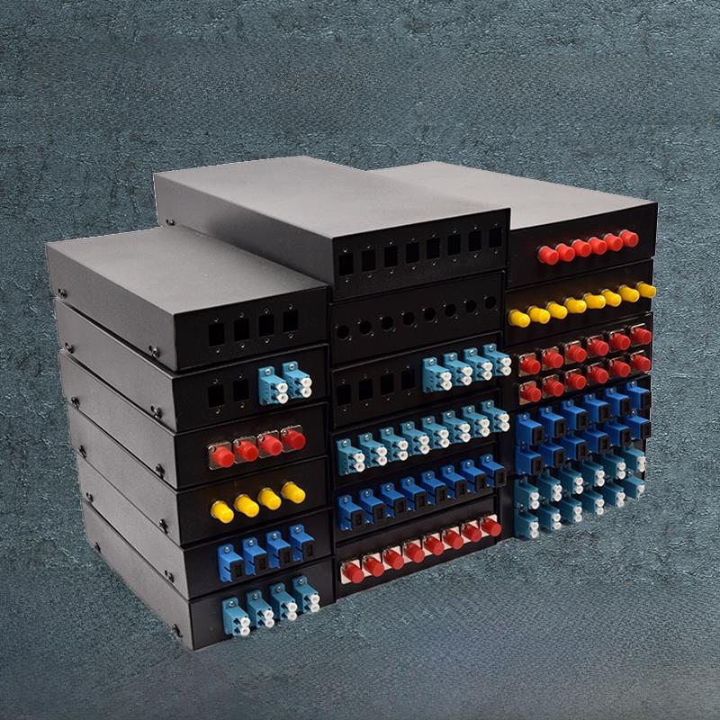 4/8/12端口Fcsclc光纤终端盒光纤盒融合盒光缆融合光纤盘架型尾纤全套