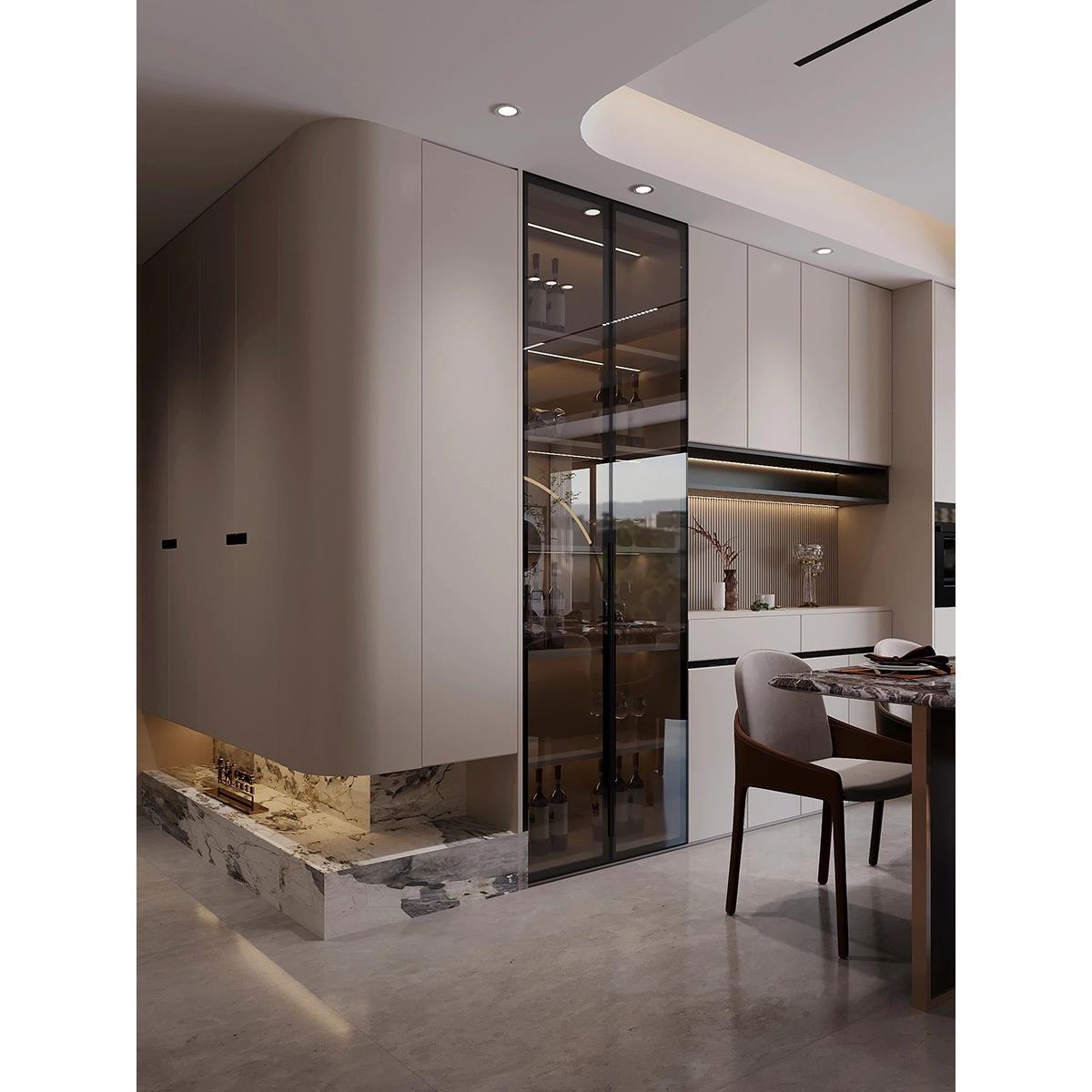 Pet橱柜门定制肤感衣柜门订做欧松板osb厨房柜门高光门板鞋柜定做