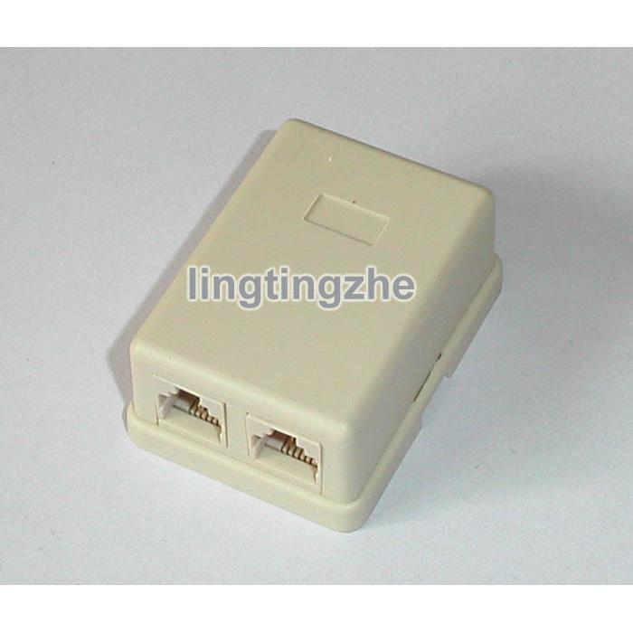 双孔电话插座两芯四芯电话接线盒电话双孔盒电话分线盒电话连接器