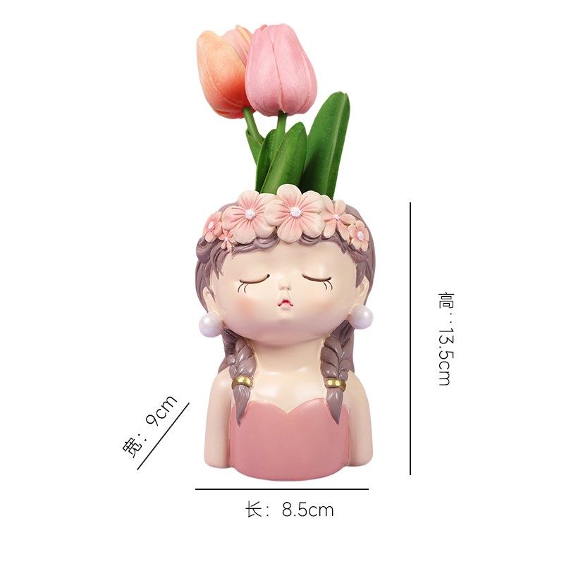 汤姆猫花瓶杰瑞鼠创意积木花插花笔筒搞怪猫和鼠装饰礼物家居摆件