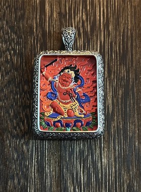 +#定制S925银朱砂r唐卡八大守护吊坠女仅吊坠女仅吊坠新中式