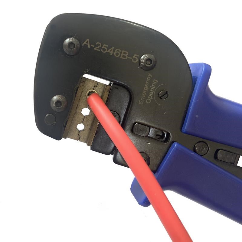 A-2546B太阳能光伏压线钳MC4/MC3光伏连接器端V子压线钳压接钳