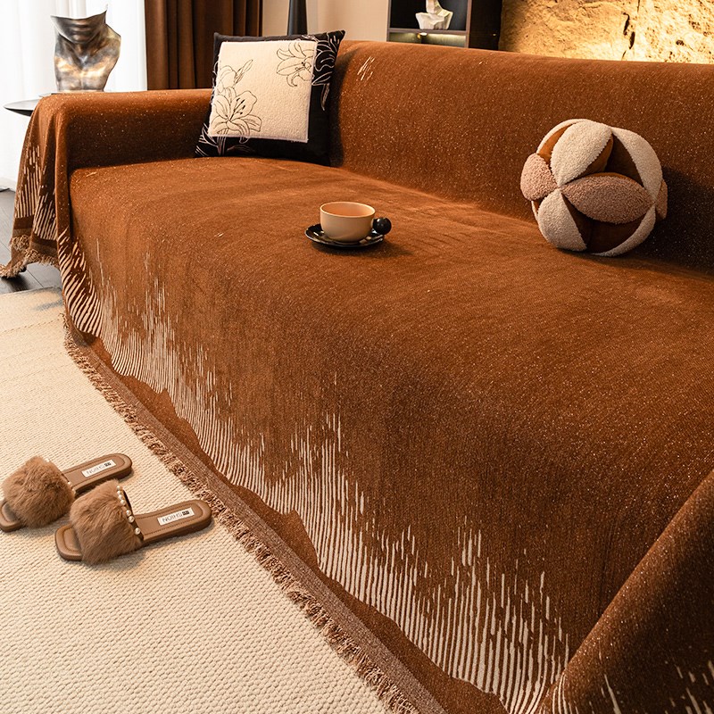 2025年流行新款沙发巾轻奢高级感沙发垫沙M发毯一整张沙发盖布全