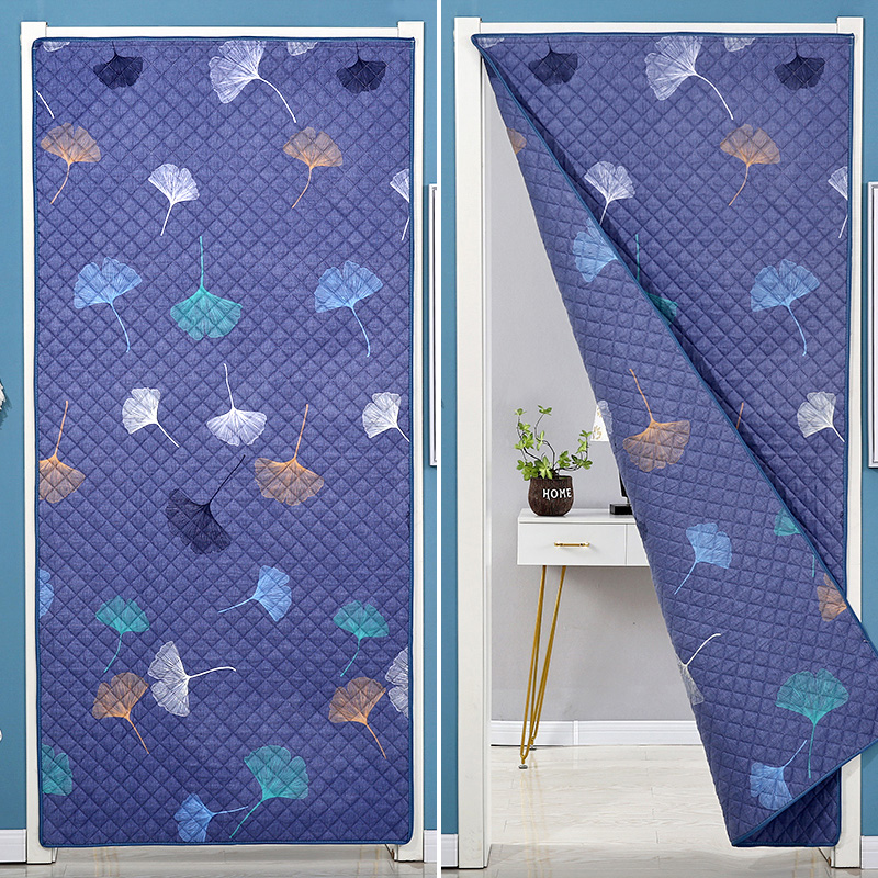 加厚冬季棉门帘隔音隔断帘保暖挡风防风防冷气防S寒家用保温免打