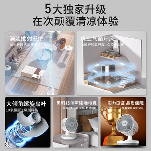 家用电风扇静音桌面办公室宿舍小型台式 米遇空气循环扇新款 电扇