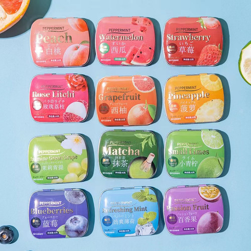 零糖薄荷糖铁盒持久清新口气