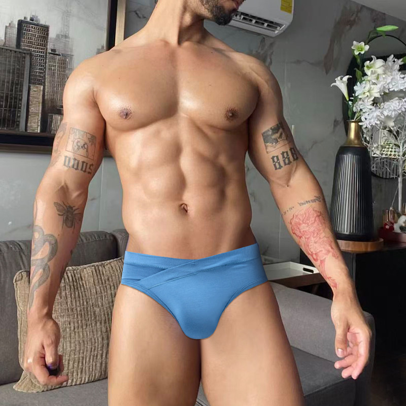 ADANNU男士莫代尔薄三角内裤V腰低腰性感提臀纯色运动舒适不卡档,女士内衣/男士内衣/家居服,男三角内裤,淘宝优惠券,粉丝福利购,淘宝优惠卷