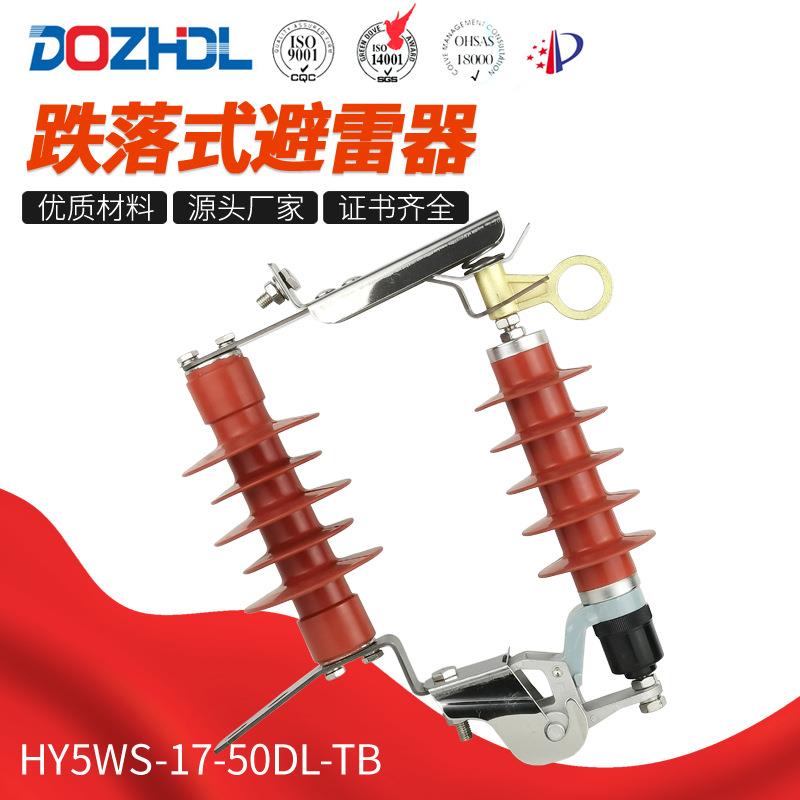 厂家直销10KV跌落式避雷器可卸式避雷器HY5WS-17-50DL-TB避雷器