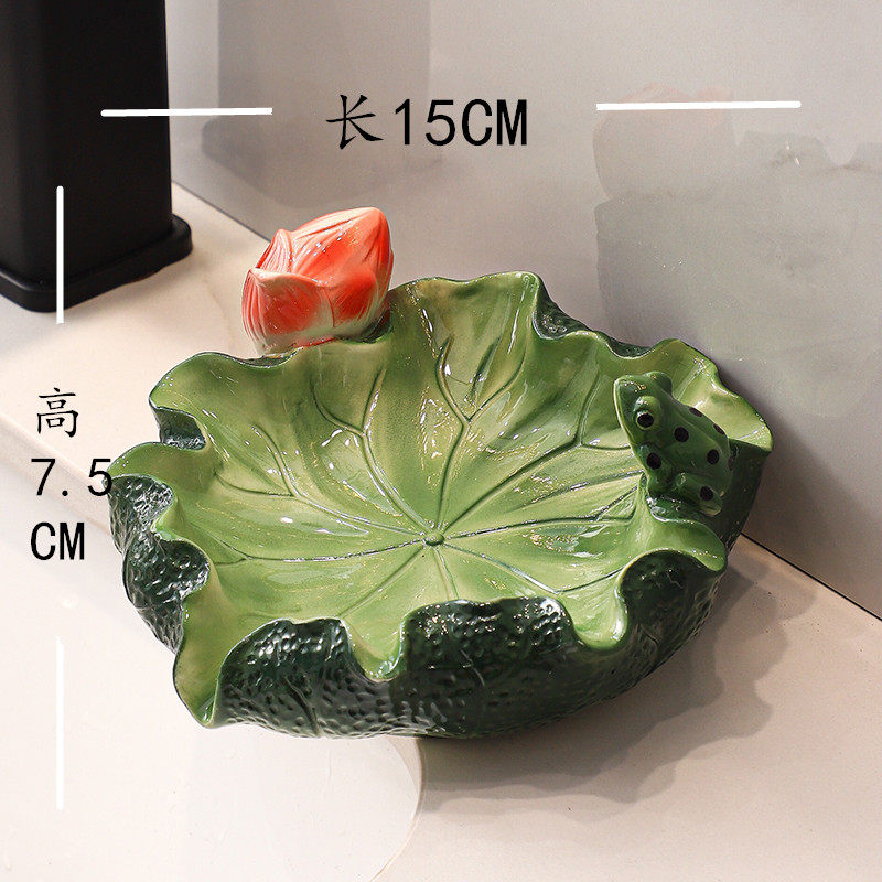 陶瓷肥皂盒沥水皂盒海洋海底鱼荷叶青蛙化妆室香皂轻奢浴室用风置
