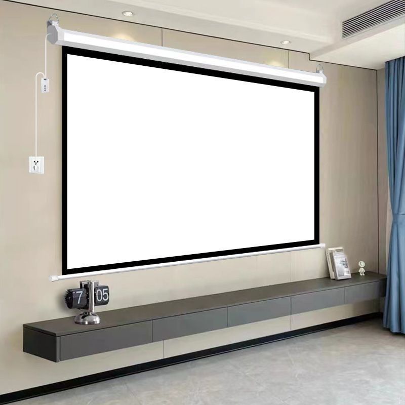 电动遥控升降投影100寸智能自动升降幕布家庭影院壁挂幕加厚幕布,影音电器,幕布,淘宝优惠券,粉丝福利购,淘宝优惠卷