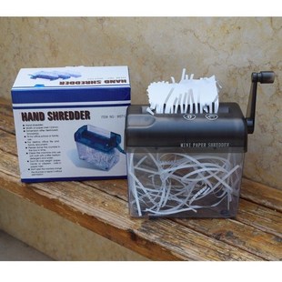 办公桌面便携迷你手动碎纸机小型家用静音碎纸机手摇纸张粉碎机