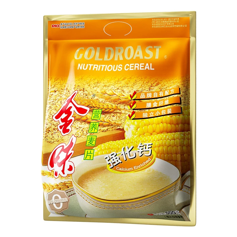 金味强化钙麦片原味早餐袋装600g