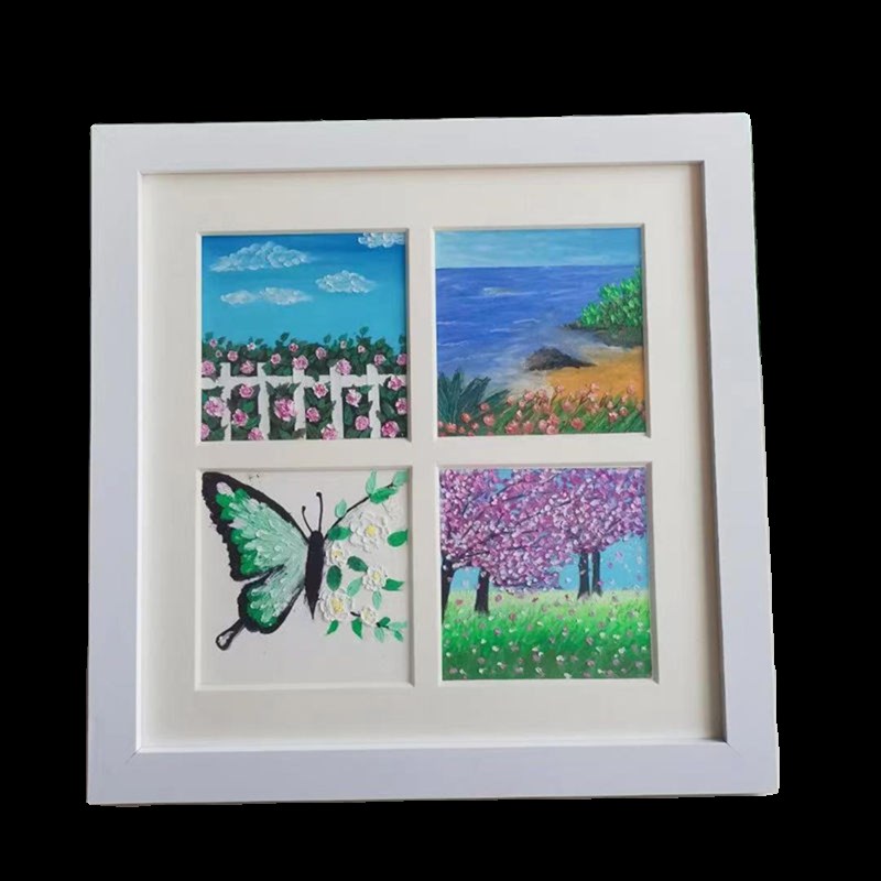 油画棒镂空模板相框 diy36 48多宫格画框生日结婚礼物卡纸