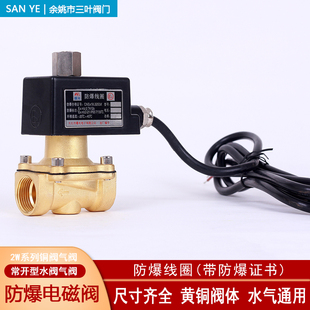 气阀 防爆电磁阀 常开电磁阀 铜阀 水阀