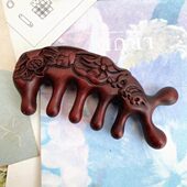 檀木按梳头皮经络头部按梳造型