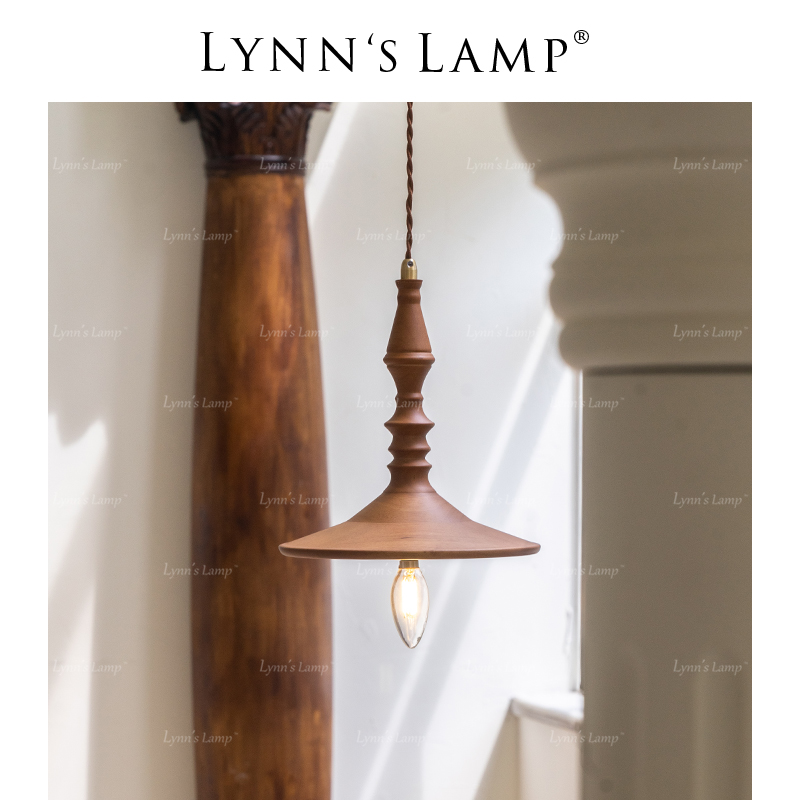 Lynns立h意 日式实木吧台手作吊灯 民宿咖啡馆东南亚复古玄关床