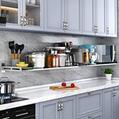 不锈钢免打孔厨房置物架壁挂式 放微波炉烤箱电饭锅挂墙上收纳架子