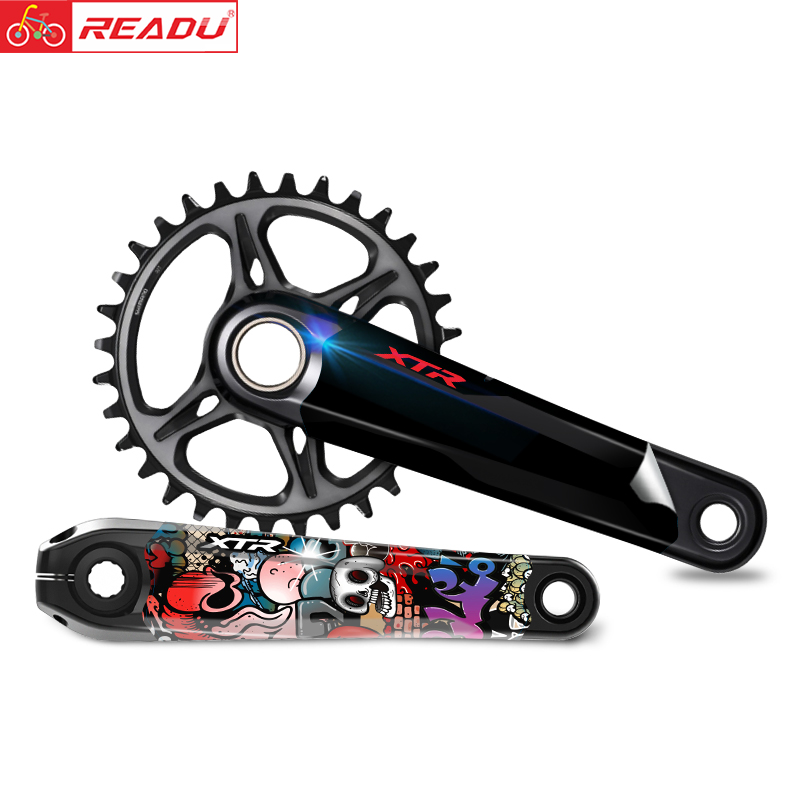 山地自行车牙e盘曲柄贴纸XTR-M9100曲柄贴个性涂装改色贴防水耐磨