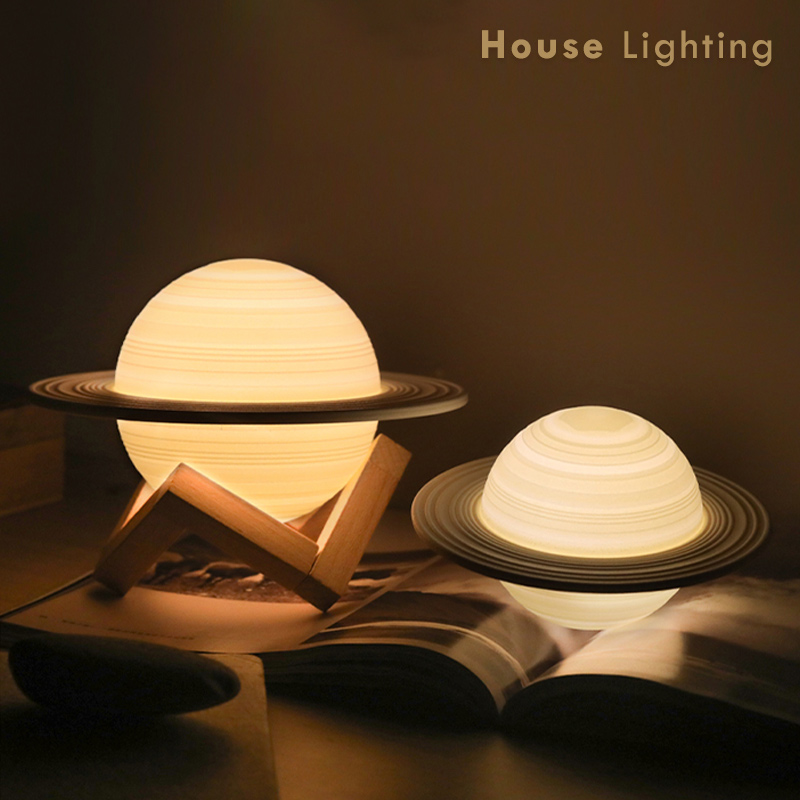 土星星球灯充电小夜灯拍拍灯氛围灯卧室K睡眠台灯床头灯生日礼物