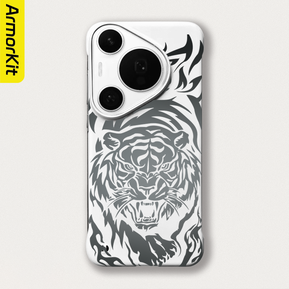 适用华为Pura80Pro+/p60Pro无边框手机壳虎威轻薄防摔Huawei70Ultra防摔亲肤硬壳大孔p50/70Pro+磁吸后壳