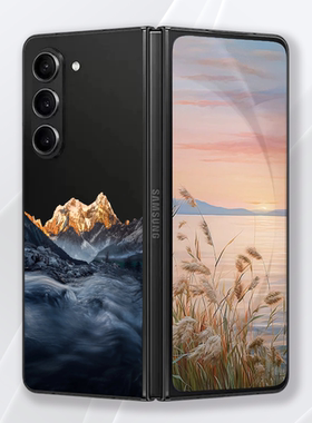 适用三星ZFlod6/W25折叠手机壳轻薄SamsungW24/W23亲肤硬壳防摔裸机手感金山ZFlod5/4/3磁吸保护套抗指纹