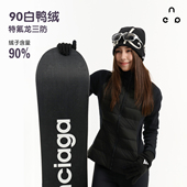 NEVER EMPTY修身 拼接运动排骨羽绒服90白鸭绒特氟龙三防外套男女