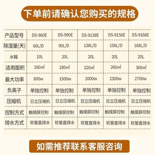 湿硕工业除湿机大功率家用地下室除湿器车间仓库抽湿机别墅抽湿器
