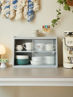 实木桌面防尘收纳台面水杯茶具收纳架化妆品收纳盒手工制作展示柜