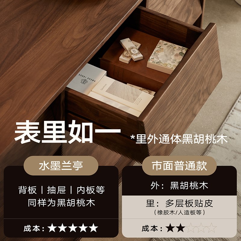 北美黑胡桃木九斗柜n中古玄关柜抽屉柜餐边柜实木民宿客厅储物柜