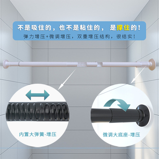 亚麻全遮光客厅隔断成品窗帘窗帘杆一整套 伸缩杆免打e孔卧室安装