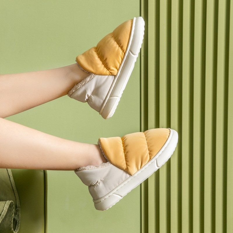 棉拖鞋女包跟冬季保暖室内t防滑情侣家居月子防水棉鞋秋冬家用男