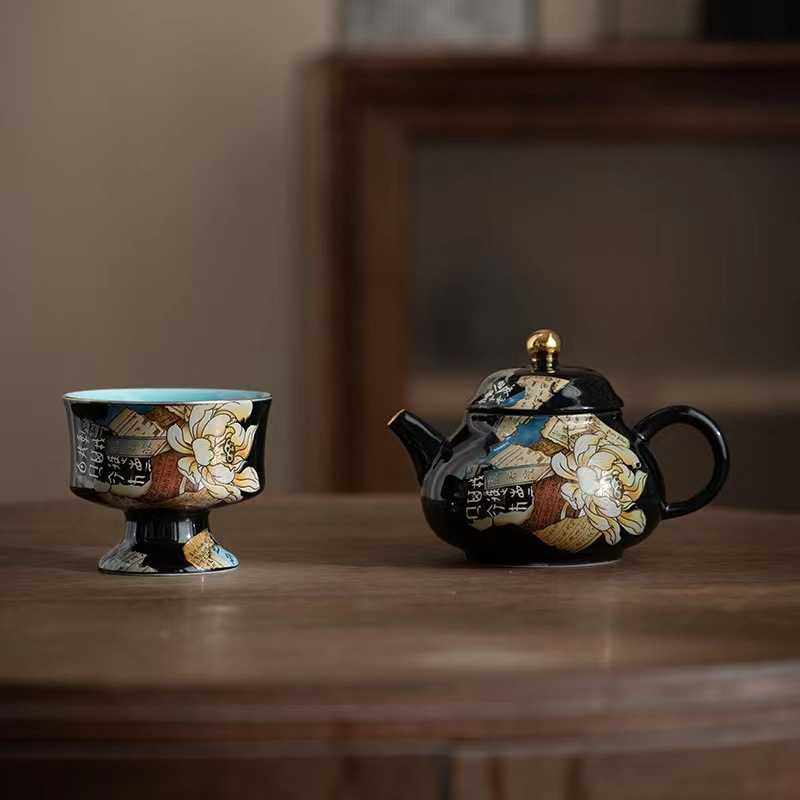 中式复古八破图功夫茶具陶瓷一壶一杯礼盒装单人泡茶一人用小茶壶,电子元器件市场,其它元器件,淘宝优惠券,粉丝福利购,淘宝优惠卷