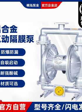 QBY3/QBK铝合金气动隔膜泵 高粘度输送泵 压滤机泵 F46隔膜片球座