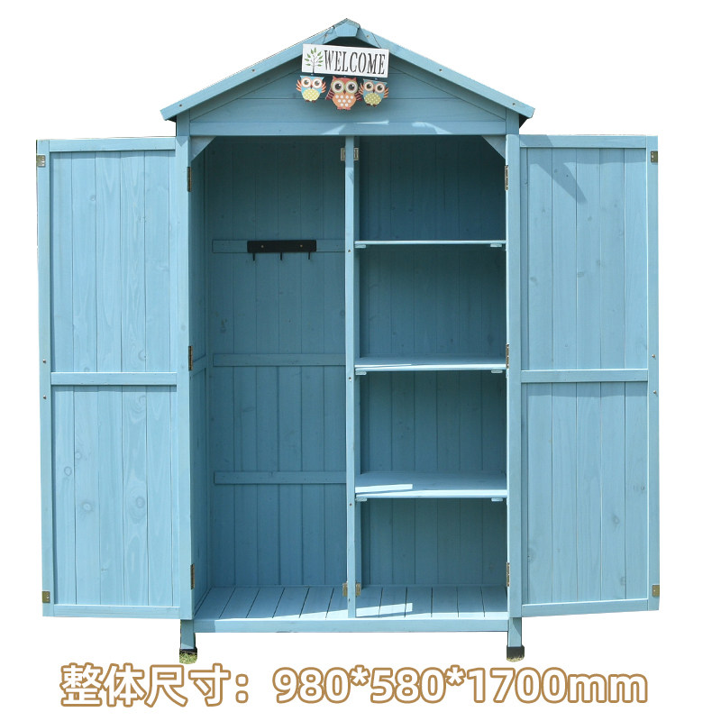 储物柜子收纳整理防雨防晒防腐木制田园风户外庭院阳台工具箱包邮