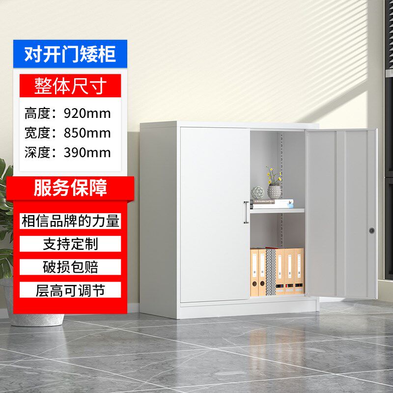 对开门办公室矮柜文件柜打印机柜抽屉档案柜家用工具储物柜票据柜