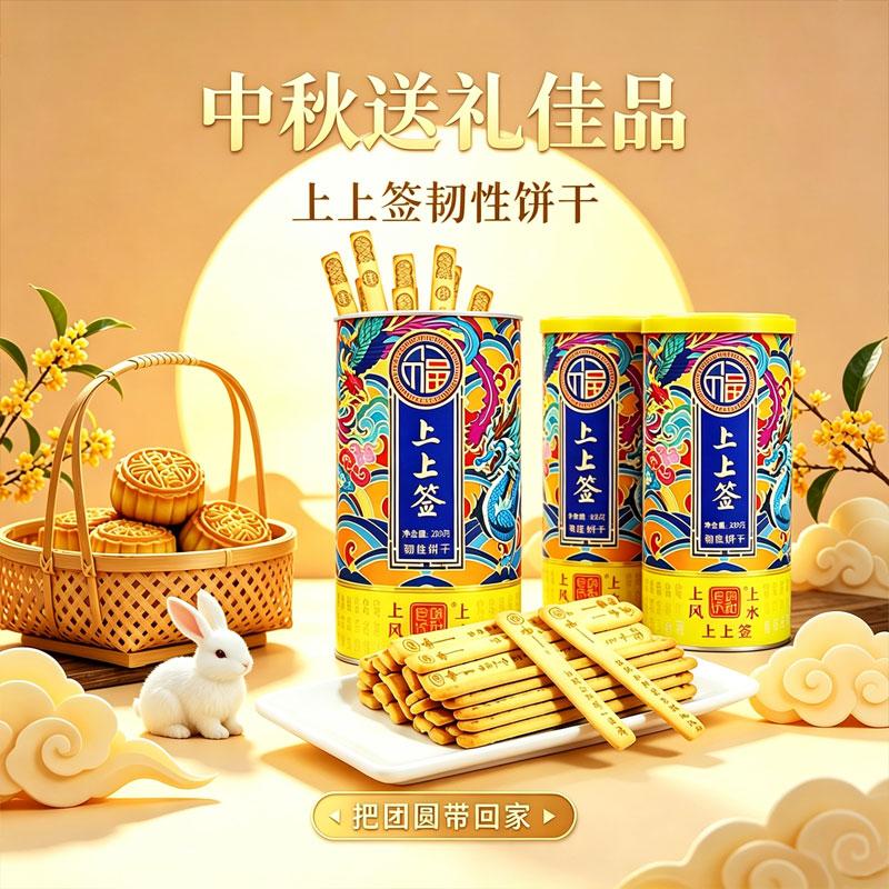 颐和食坊上上签二龙腾飞礼盒 节庆送礼北京特色韧性饼干顺丰包邮