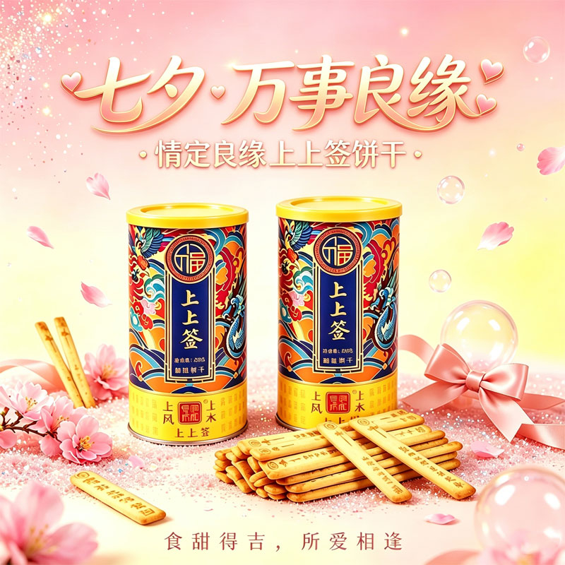 颐和食坊【桃花运】上上签饼干北京特产网红休闲零食顺丰包邮