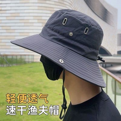 西部牛仔户外登山透气渔夫帽防晒