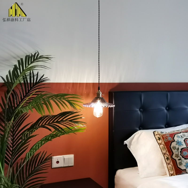 酒红色乳胶漆刷墙涂料铁红色暗红色砖红色室内家用墙漆装修墙面漆