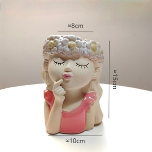 陶瓷盆爱少女心创意个性多肉小仙女盆桌面装饰品