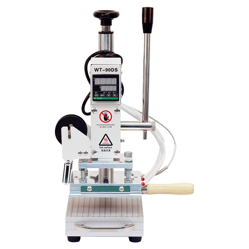 小型手动抽屉式皮革压痕热压机烫印烙印机编号字母PU压唛机烫金机