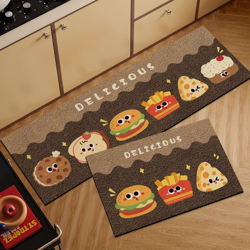 新款厨房专用地垫家用吸水吸油防滑可擦免洗耐脏速干脚垫长条地毯,居家布艺,厨房地垫,淘宝优惠券,粉丝福利购,淘宝优惠卷