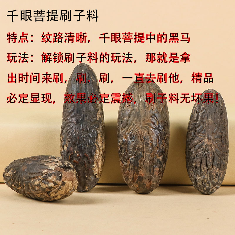 千眼菩提子原籽风化m菩提老料黑料精品千眼菩提风华果大果单颗按