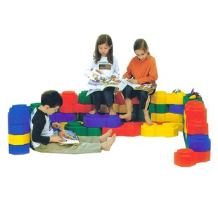 幼兒園塑料d積木玩具建構(gòu)大積木兒童大型球池八角造景積木拼搭積