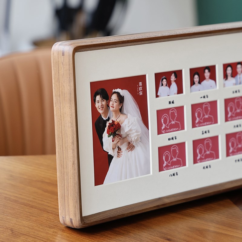 结婚纪念日登记照相框新婚礼物婚姻F登记证情侣夫妻领证周年礼物