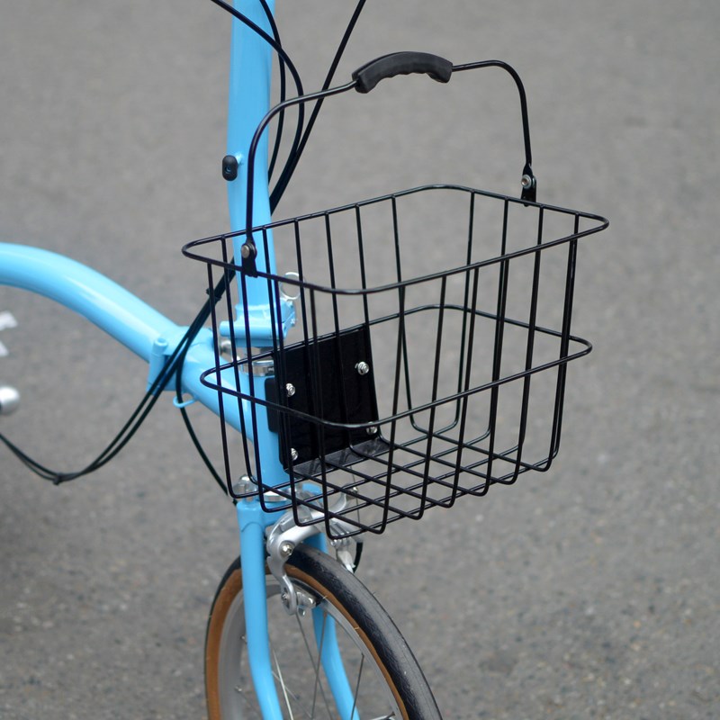小布折叠自行e车d7d5d10金属方形车篮子置物篮车头篮车筐篓书包篮