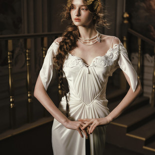 宫廷礼服裙设计感连衣裙高级小白裙 法式 LaceMade旗舰店 剑灵天使