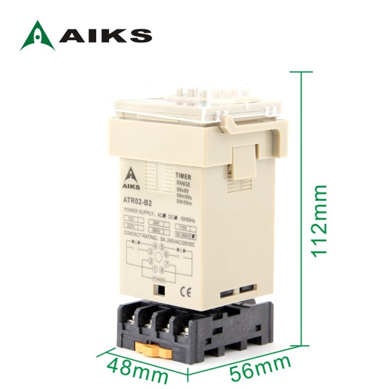 爱克斯ATR02-SB1/SB2数显双循环时间继电器AC/DC12/24/220/380V