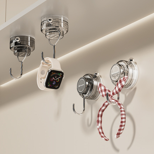 吸盘挂钩浴室免打孔可旋转挂勾多功能壁挂卫生间强力承重无痕粘钩